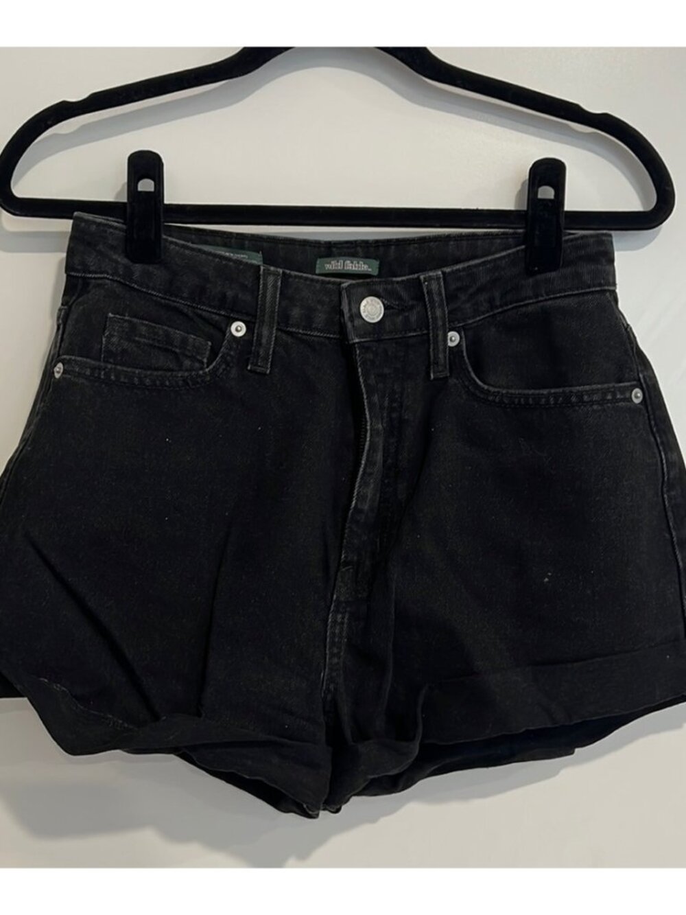 Black high waisted jean shorts